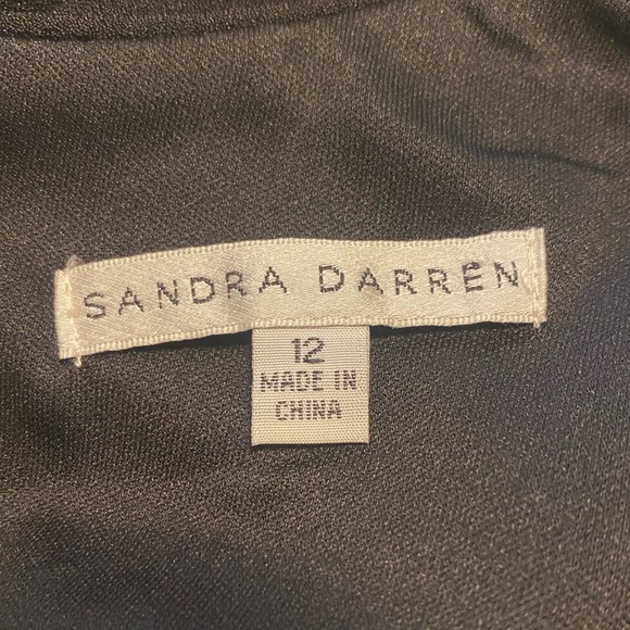 Sandra Darren Black Sleeveless Shift Dress Size 12 NWT Little Black Dress - Picture 8 of 8
